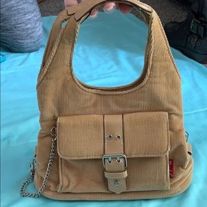 MUDD Tan Corduroy Small Hang bag